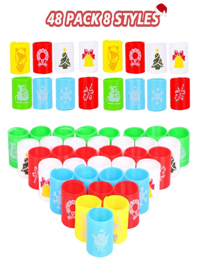 LOKIPA 48PCS Christmas Coil Springs for Kids, Mini Christmas Slinky Party Favors Christmas Spring Toys Christmas Treat Bags Gifts for Kids Christmas Stocking Stuffers, Party Favors - Image 4